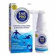 Taucher Earpro ear spray ideal for diving and water sports. 